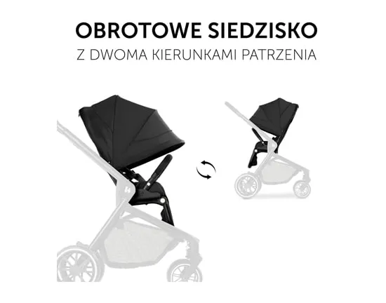 Wózek dziecięcy Hauck Move so Simply 2w1 - obrotowe siedzisko umożliwia obydwie perspektywy