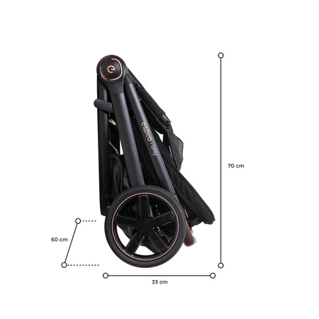 Wózek Espiro Only 2026 2w1 - kolor Stylish Black