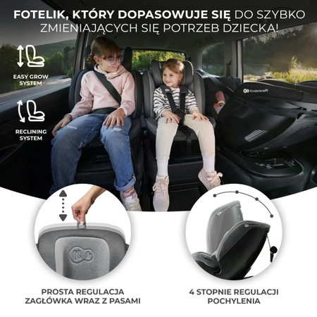 Kinderkraft XPEDITION 2 i-Size Czarny - fotelik samochodowy