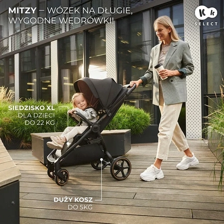 Kinderkraft MITZY Czarny - wózek spacerowy