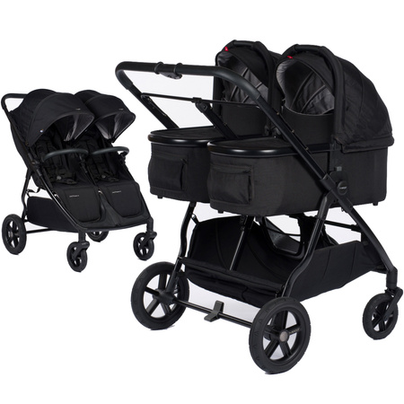 M.Twin x wózek bliźniaczy 2w1 koła HP Regulowana Rączka