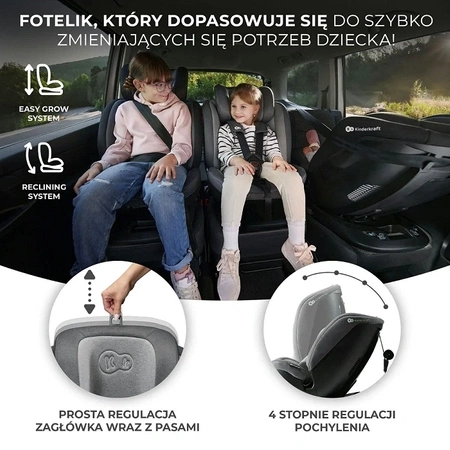 Kinderkraft XPEDITION 2 i-Size Szary - fotelik samochodowy