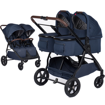 M.Twin x wózek bliźniaczy 2w1 koła HP Regulowana Rączka