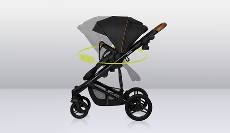 Lionelo Mari Tour 2w1 Black Onyx Wózek wielofunkcyjny