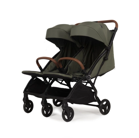 Adamex ALTO BLIŹNIAK – komfortowa spacerówka dla bliźniąt Dark Green