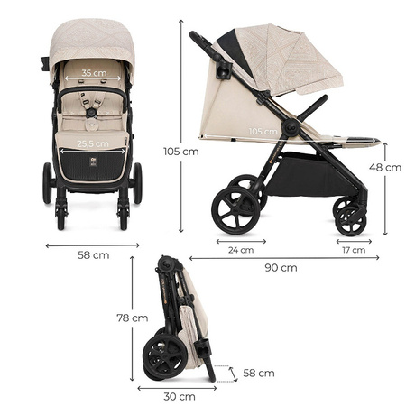 Kinderkraft MITZY Whisper Dune - wózek spacerowy