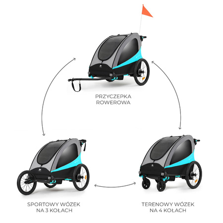 Kinderkraft Przyczepka rowerowa 3w1 NAVA