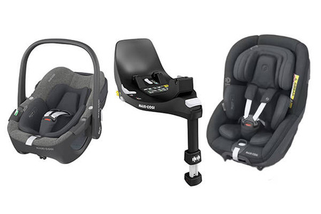 Maxi Cosi Pebble 360 i-Size + Pearl 360 + Baza FamilyFix 360