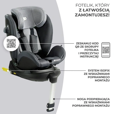 Kinderkraft XRIDER i-Size Szary - fotelik samochodowy