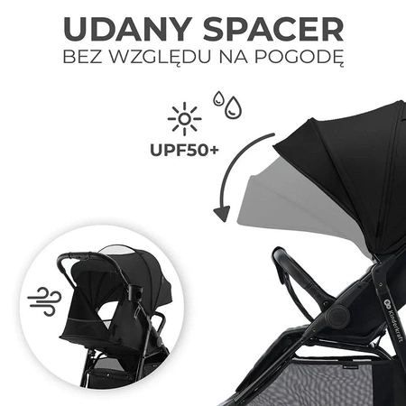 Kinderkraft RINE Czarny - wózek spacerowy