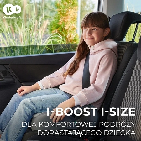 Kinderkraft - Podstawka samochodowa Czarna I-BOOST I-Size