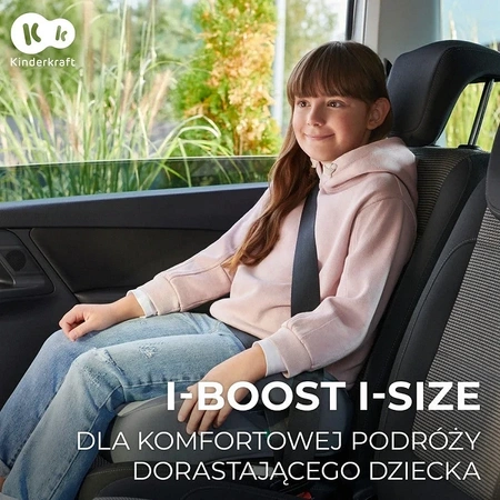 Kinderkraft - Podstawka samochodowa Różowa I-BOOST I-Size