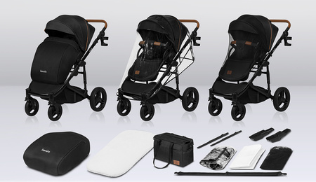 Lionelo Mari Tour 2w1 Black Onyx Wózek wielofunkcyjny