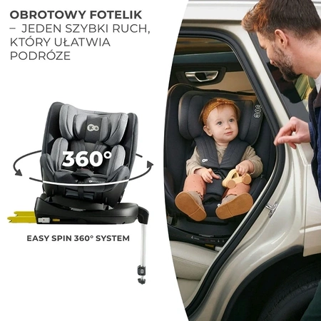 Kinderkraft XRIDER i-Size Szary - fotelik samochodowy